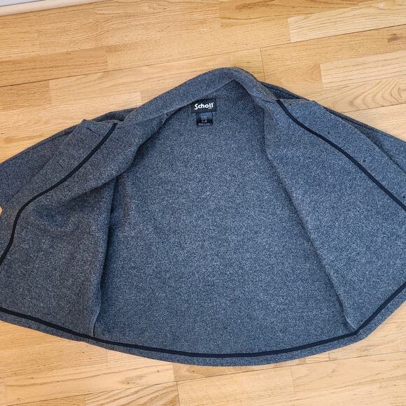 Schott Jacket Size Small Medium Womens Pea Coat Wool Blend Cloak Gray Career - Picture 12 of 14